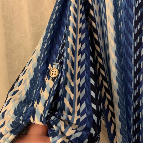 Knee-length Stretchy Patterned Shirt Dress - Picture 5 of 6